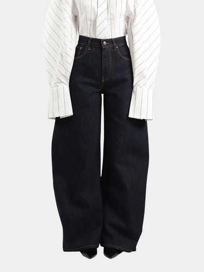 ROUNDED RINSE WASH JEANS