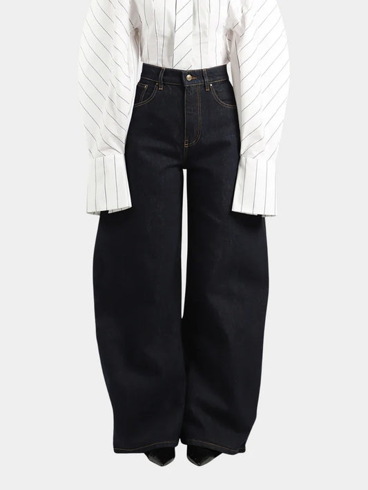 ROUNDED RINSE WASH JEANS