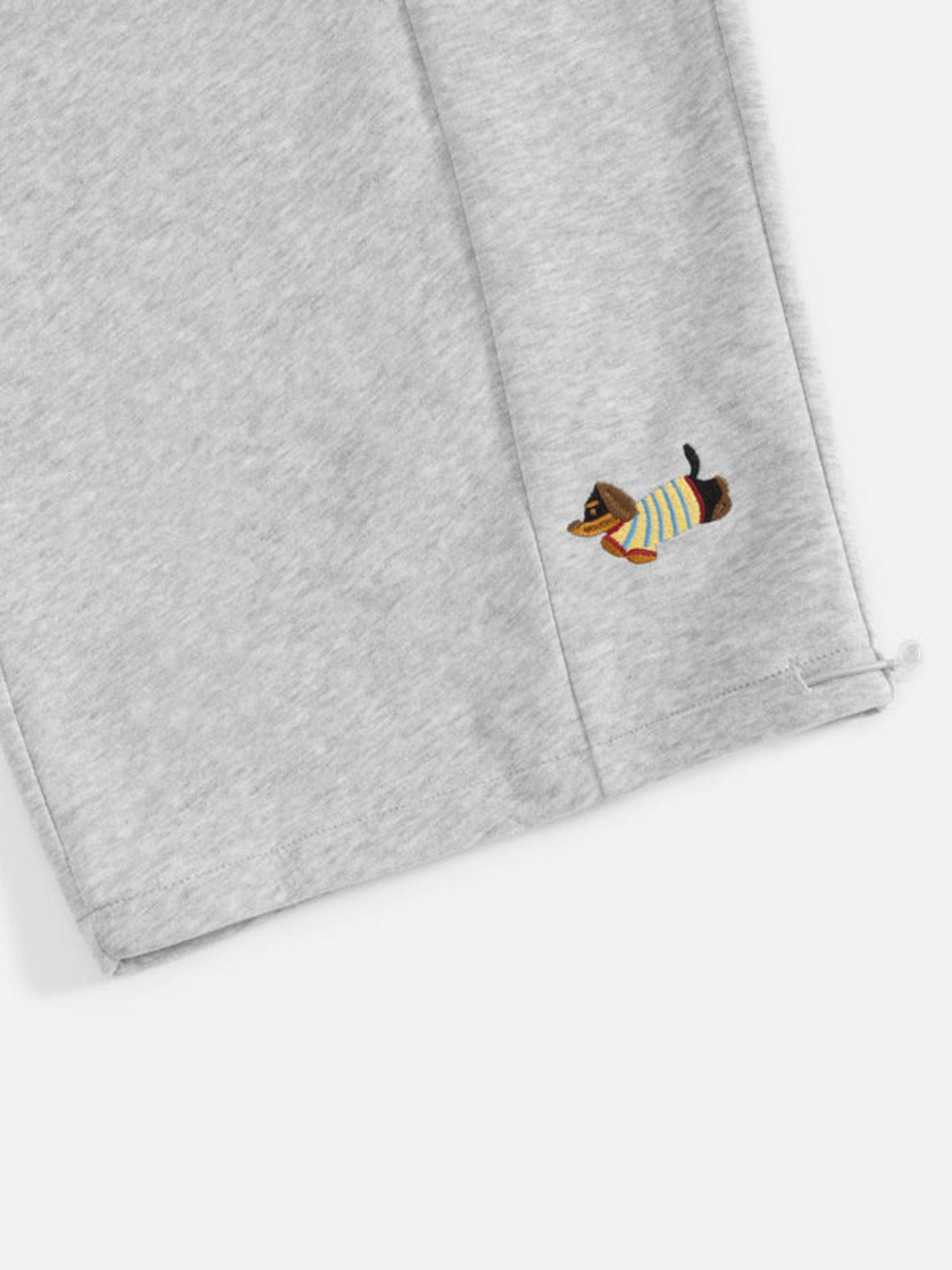 Embroidery Cartoon Dog Hooded Sweatshirt & Sweatpants