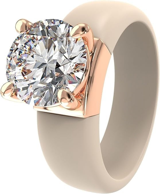Silicone Ring With Stone