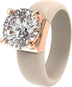 Silicone Ring With Stone