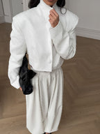 Cropped Jacket And Harem Pants