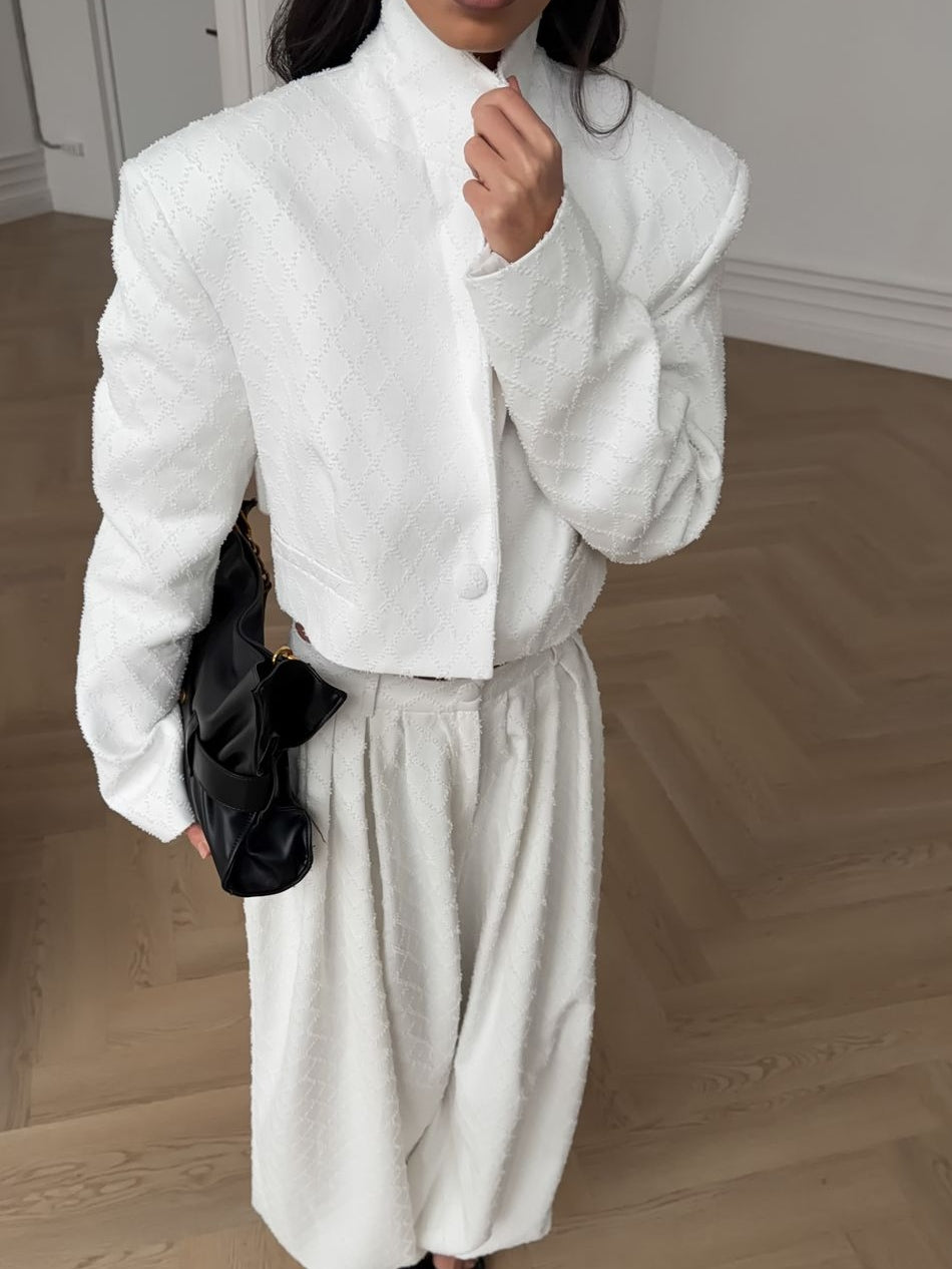 Cropped Jacket And Harem Pants