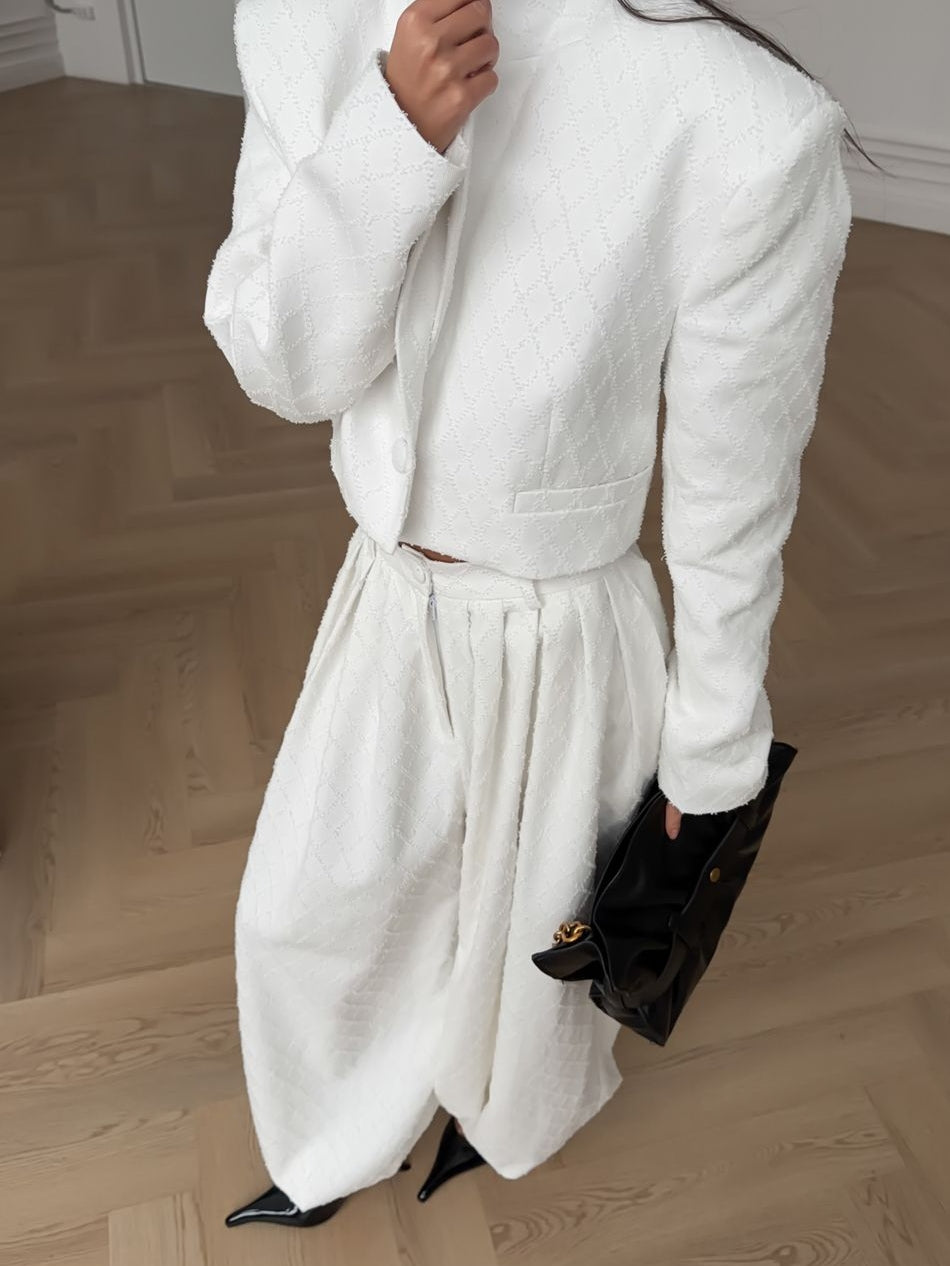 Cropped Jacket And Harem Pants