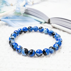 Blue Fire Agate Bracelet For Clarity & Focus