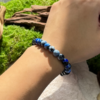 Blue Fire Agate Bracelet For Clarity & Focus
