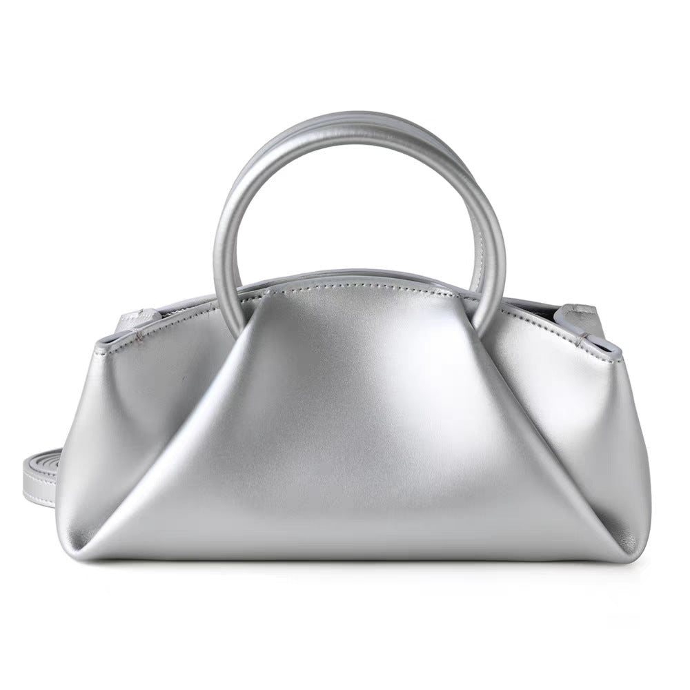 Sculpted Top Handle Bag