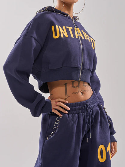UNTAMED METAL RING SWEATSHIRT AND JOGGER
