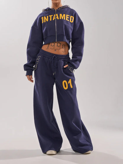 UNTAMED METAL RING SWEATSHIRT AND JOGGER