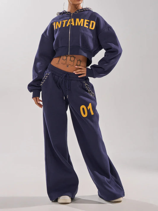 UNTAMED METAL RING SWEATSHIRT AND JOGGER