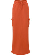 Cargo Hoodie And Skirt Suit