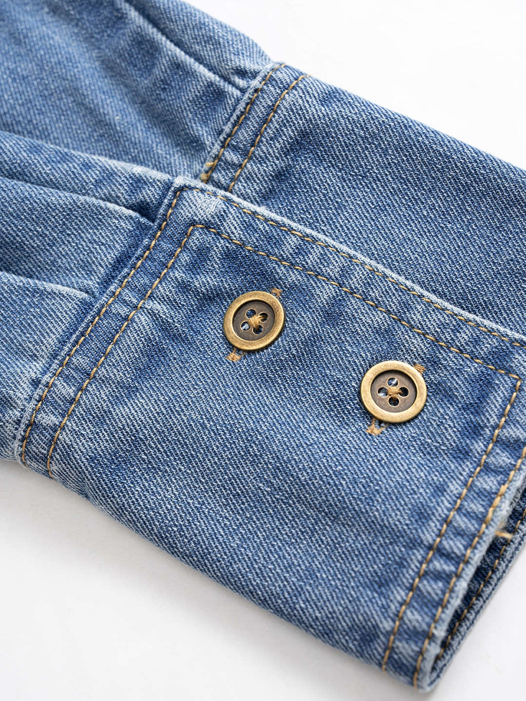 Denim Ruched Crossed Outerwear