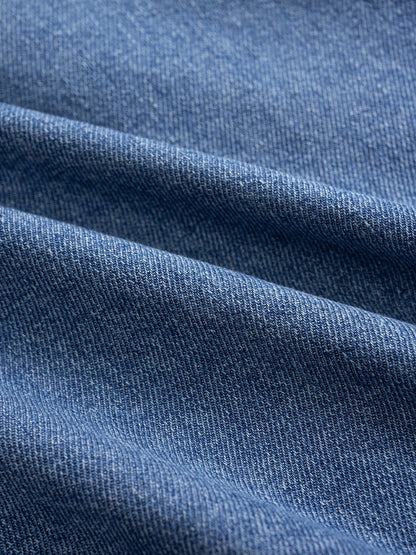 Denim Ruched Crossed Outerwear