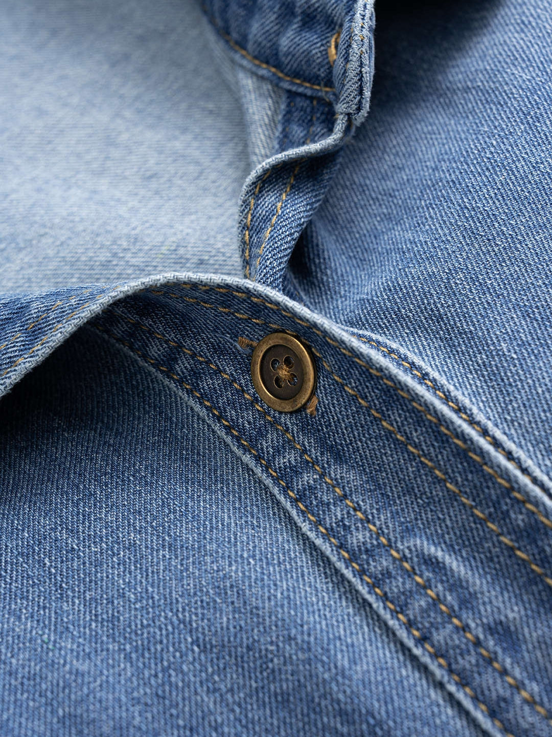 Denim Ruched Crossed Outerwear