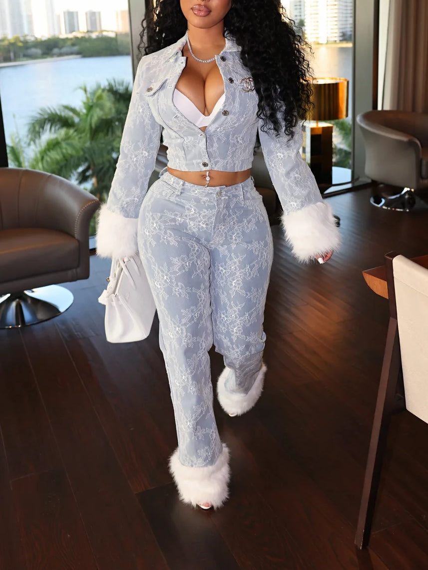 Frosted Denim Set