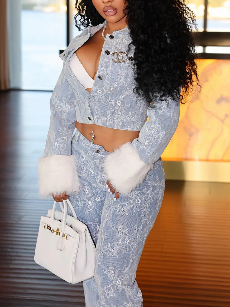 Frosted Denim Set