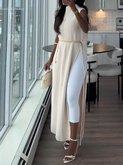 Rib-knit Wool Sweater Vest