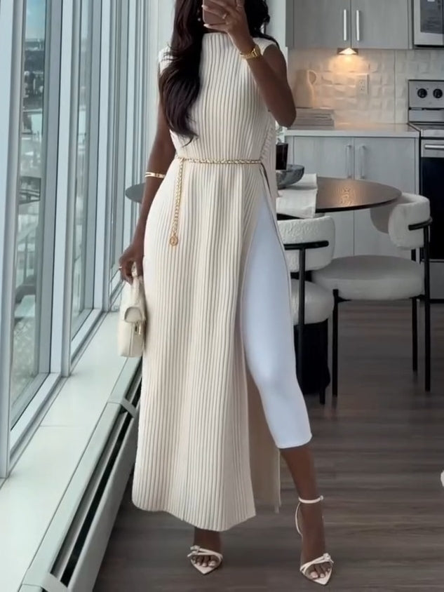 Rib-knit Wool Sweater Vest