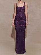 Hot Fix Maxi Dress With Mesh Back