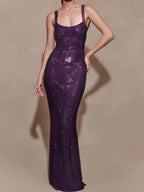 Hot Fix Maxi Dress With Mesh Back