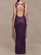 Hot Fix Maxi Dress With Mesh Back