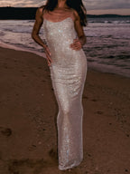 Hot Fix Maxi Dress With Mesh Back