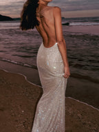 Hot Fix Maxi Dress With Mesh Back