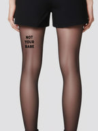 Black Pantyhose Translucent Legging Foot