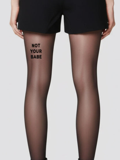 Black Pantyhose Translucent Legging Foot