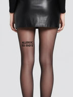 Black Pantyhose Translucent Legging Foot