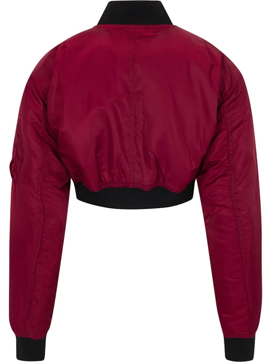 Merlot Commander Croopped Bomber Jackets