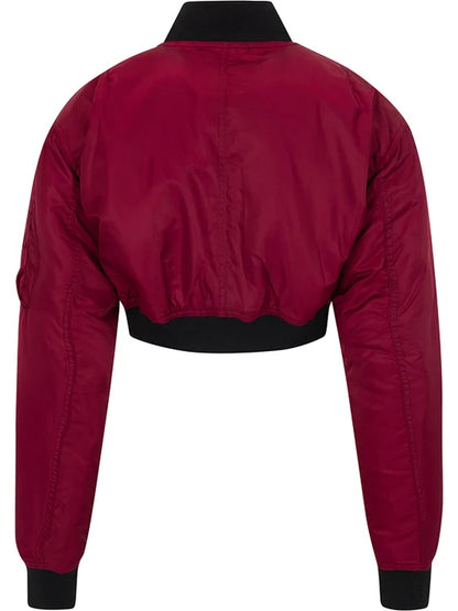 Merlot Commander Croopped Bomber Jackets