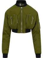 Merlot Commander Croopped Bomber Jackets