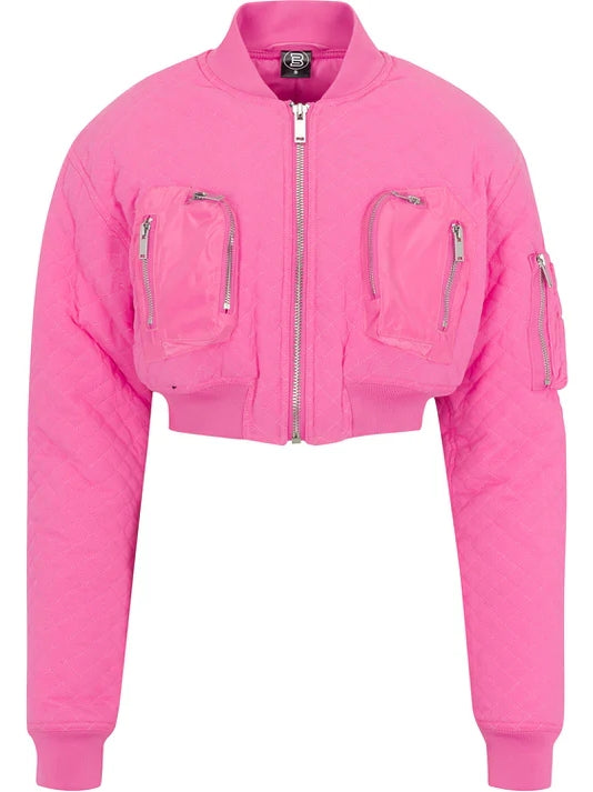 Merlot Commander Croopped Bomber Jackets