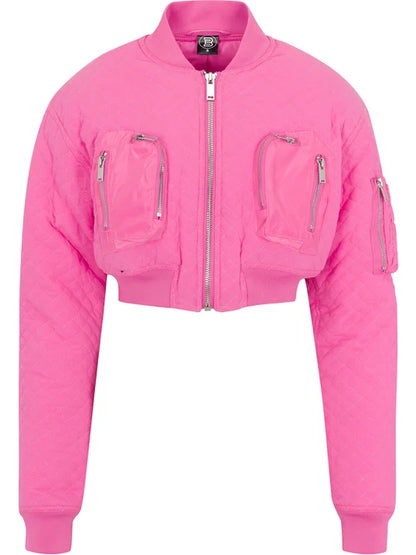 Merlot Commander Croopped Bomber Jackets