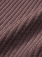 Tight Long-Sleeve Ribbed Top & Loose Mid-Rise Barrel Pants