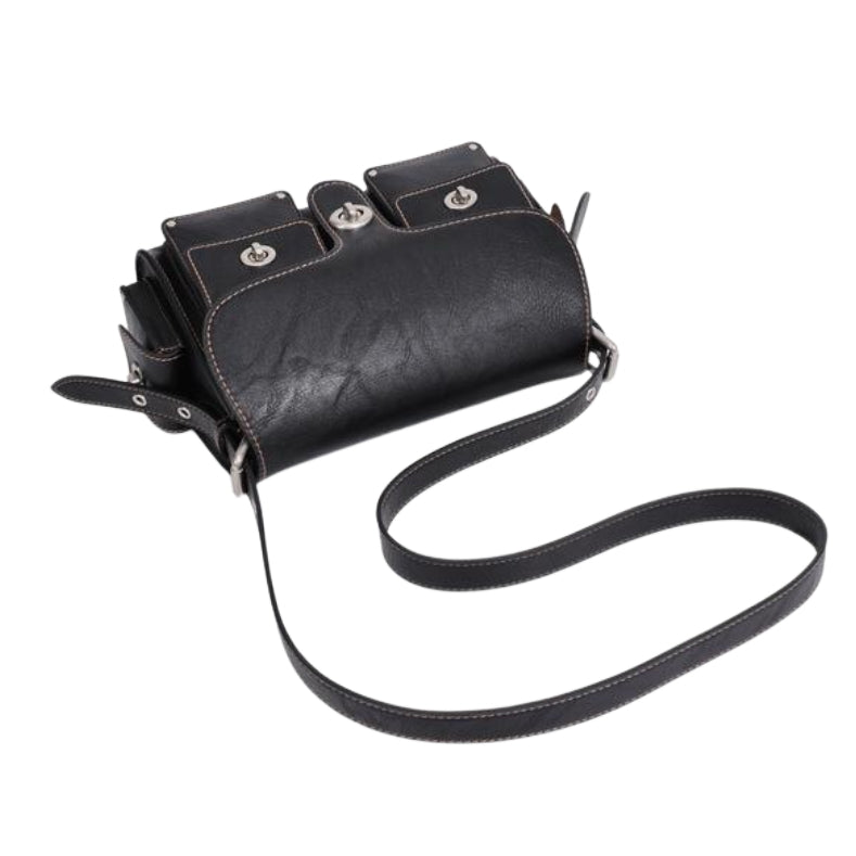 Turnlock Soft Leather Bag