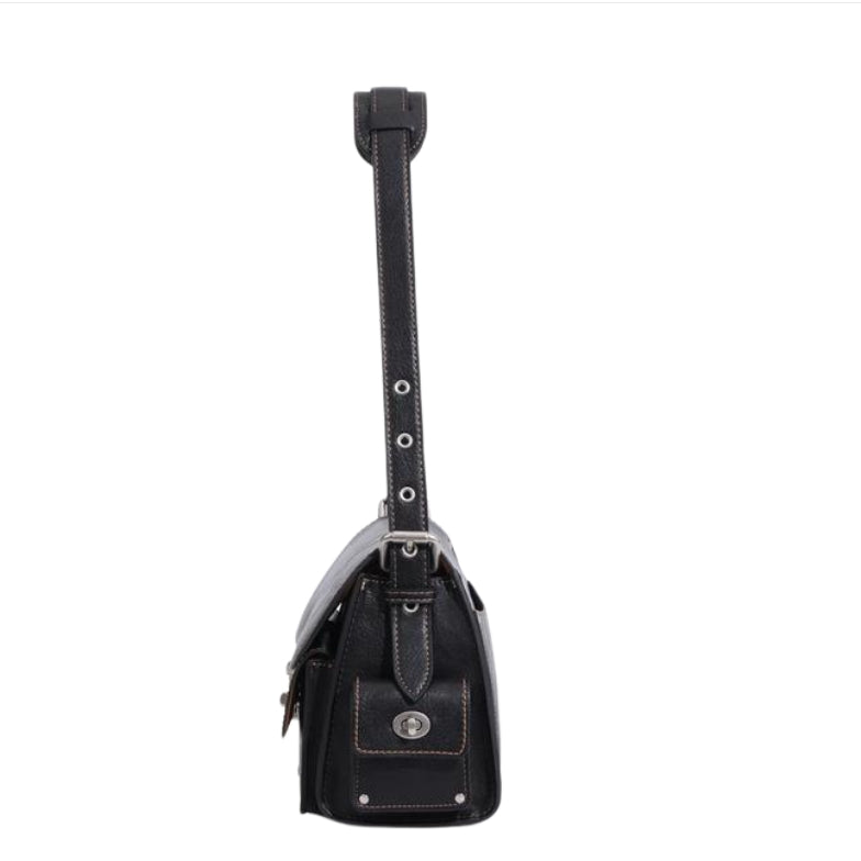Turnlock Soft Leather Bag