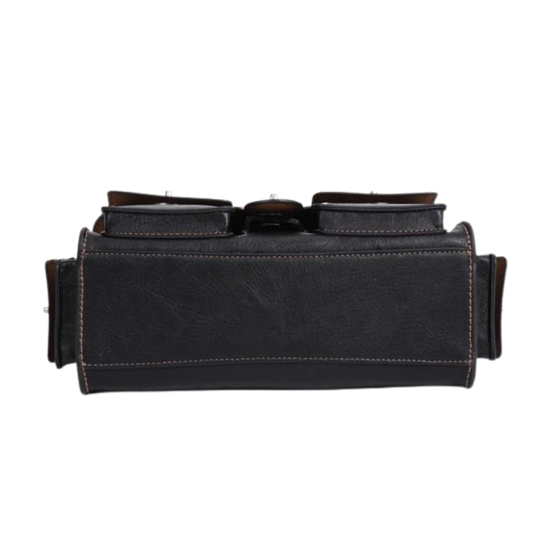 Turnlock Soft Leather Bag