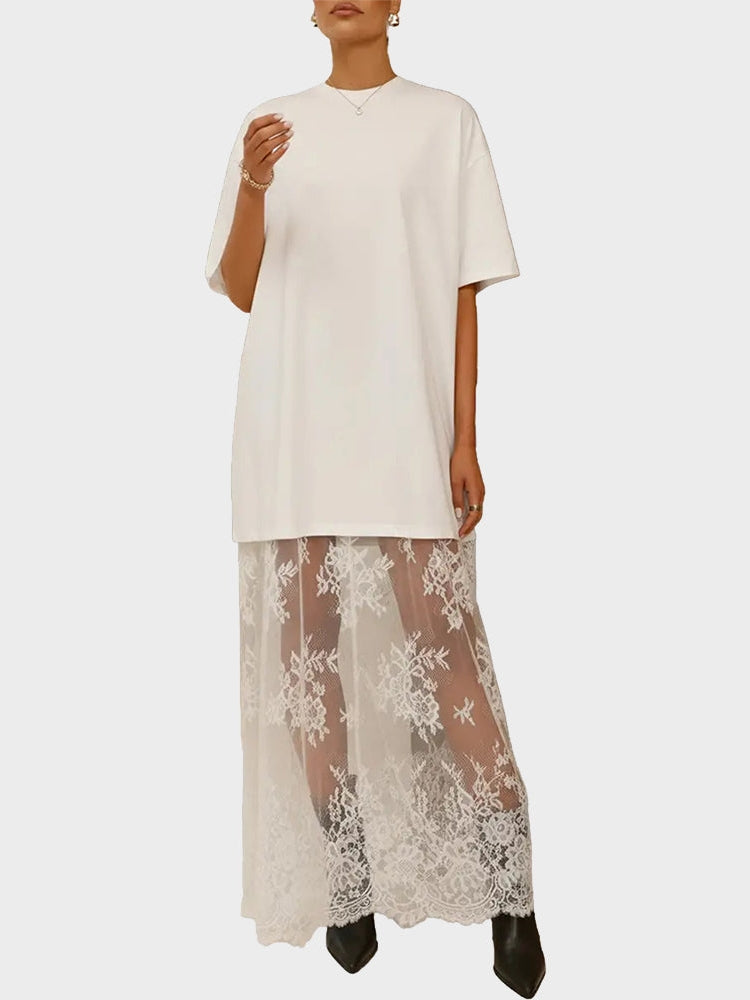 Black Oversized T-Shirt Maxi Dress