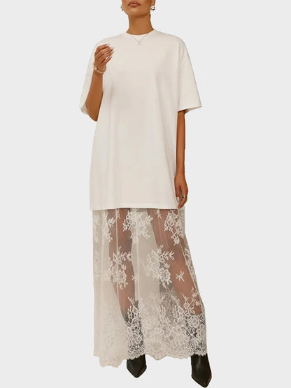 Black Oversized T-Shirt Maxi Dress