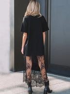Black Oversized T-Shirt Maxi Dress