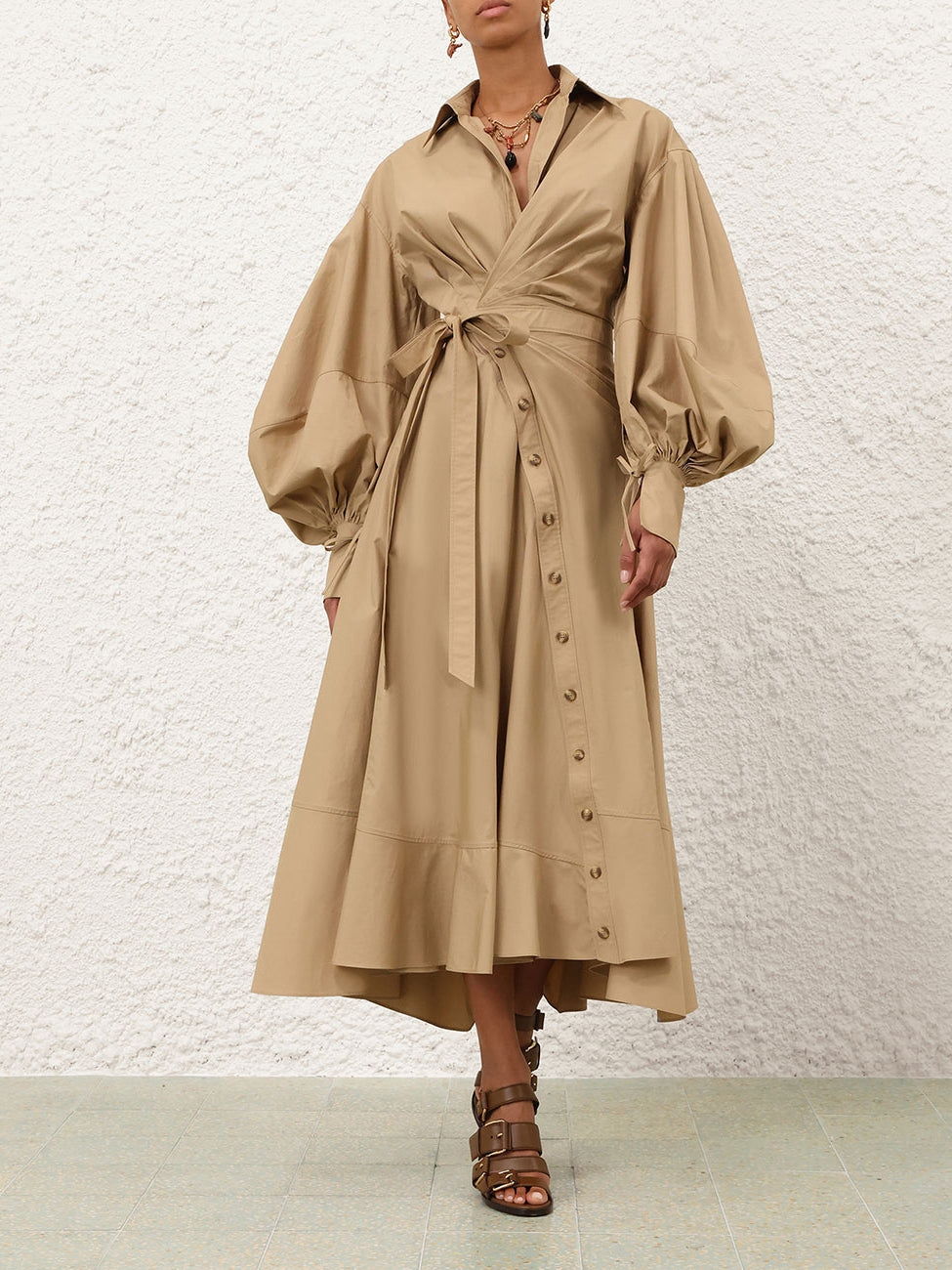 Poplin Midi Dress