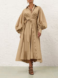 Poplin Midi Dress