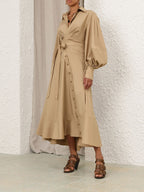 Poplin Midi Dress