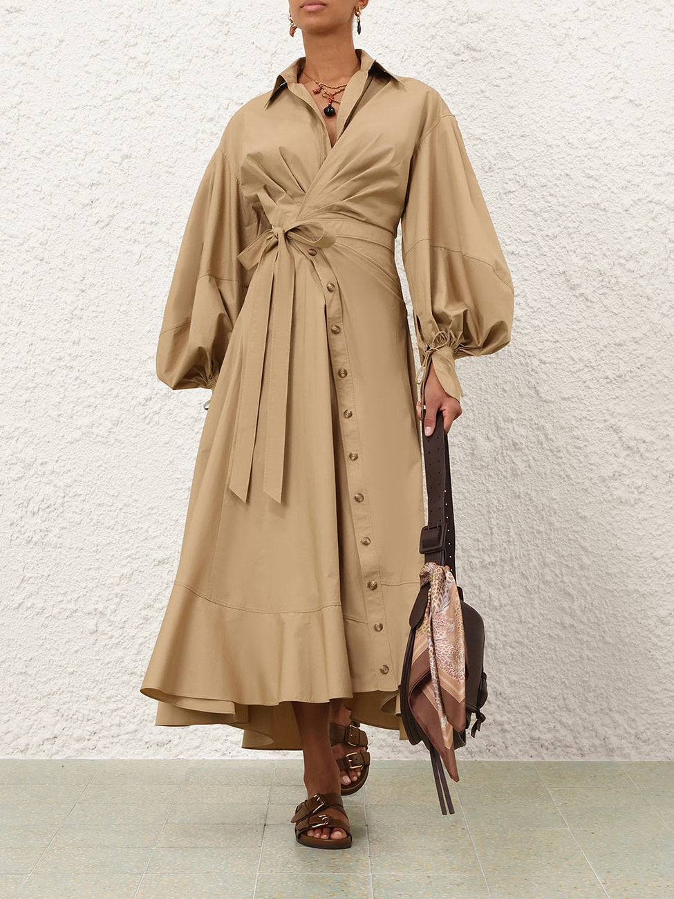 Poplin Midi Dress