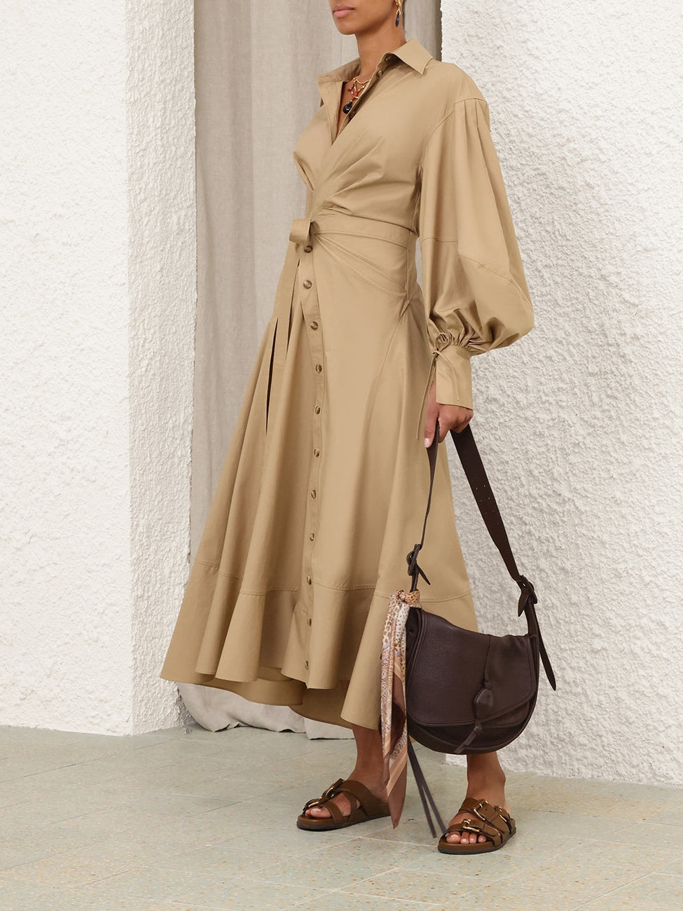 Poplin Midi Dress