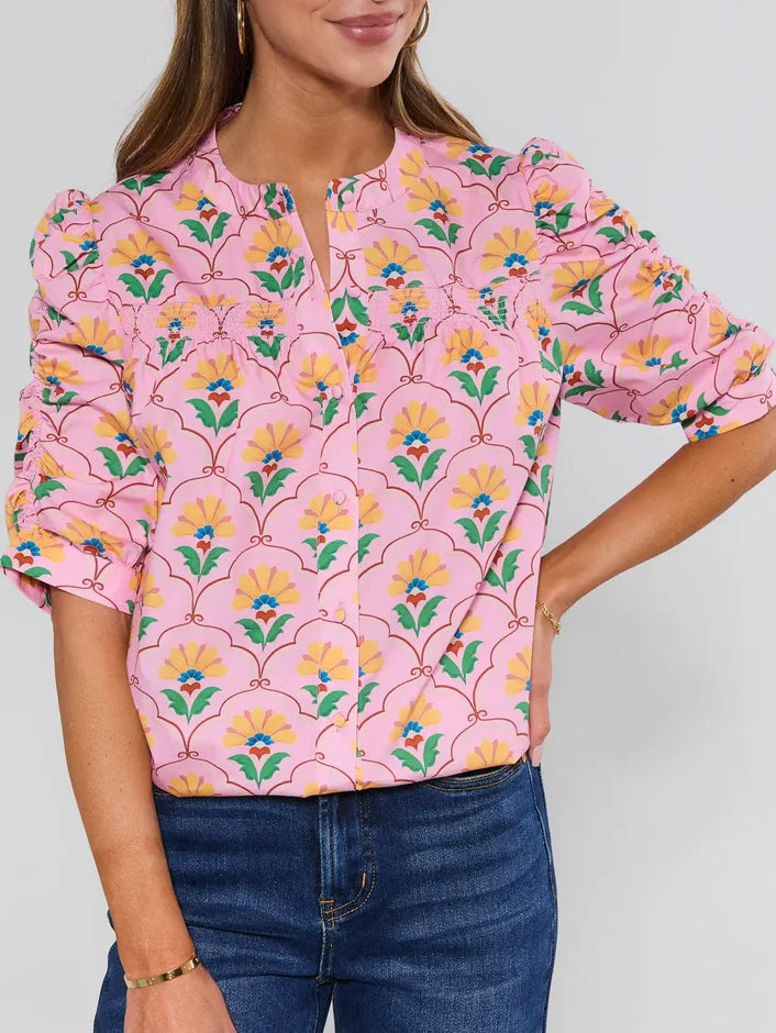 Pink Multi Floral Top