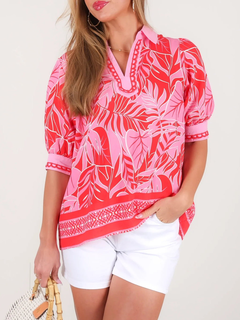 Red Short Sleeve Top
