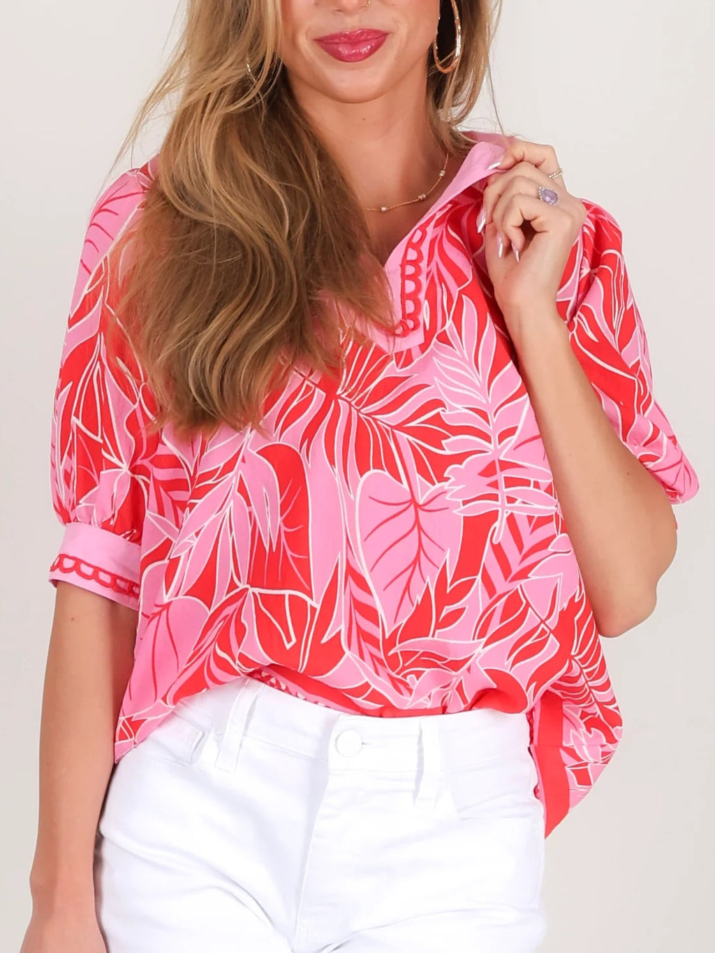 Red Short Sleeve Top